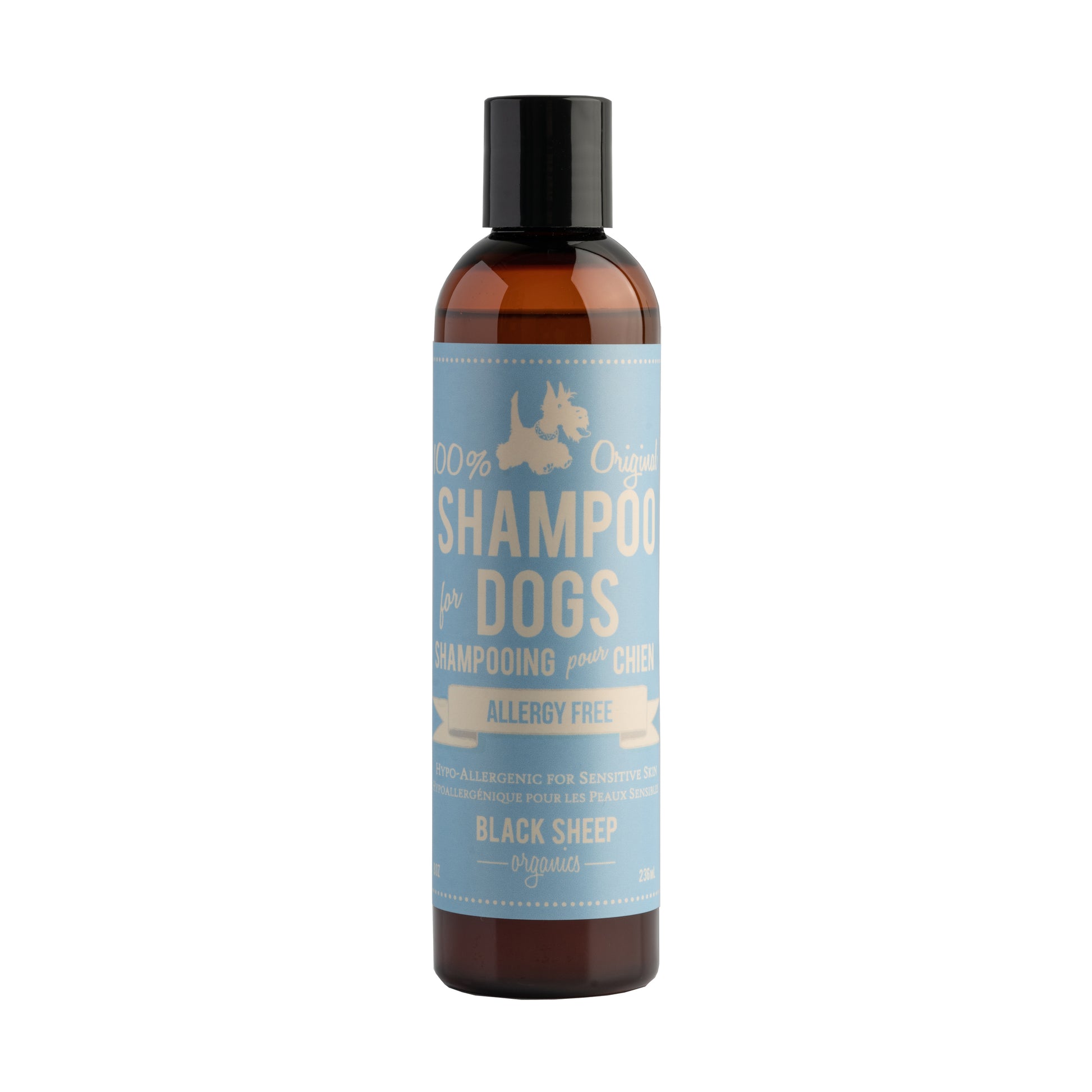 An allergy-free organic dog shampoo that helps dogs with sensitive skin.