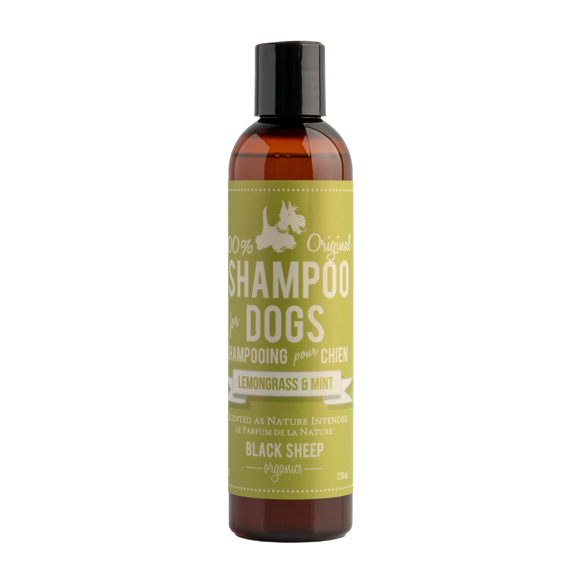 A lemongrass & mint organic dog shampoo that refreshes itchy skin of active dogs.